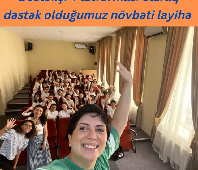 Dəstəkçi -Sosial Sahibkarlıq Platforması olaraq daha bir layihənin reallaşmasında rolumuz olduğu üçün sevincliyik
